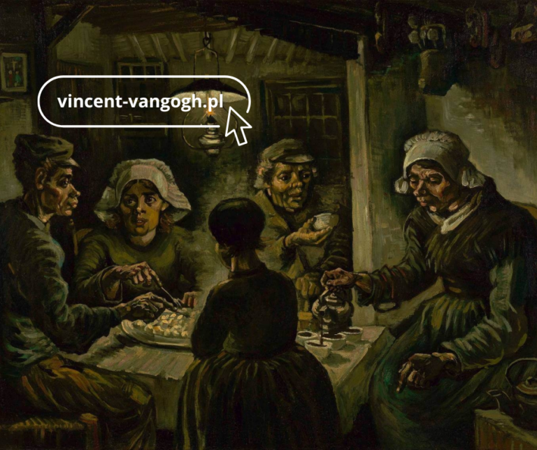 Jedzący kartofle wczesny styl van Gogha