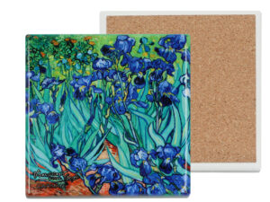 Podkładka ceramiczna, kwadratowa - V. van Gogh, Irysy (CARMANI)