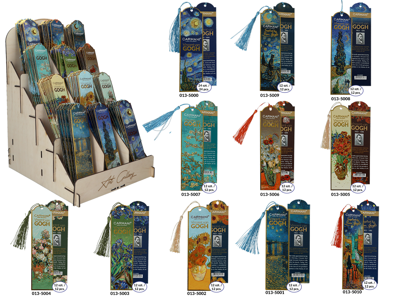 Kpl. 12 zakładek do książki - V. van Gogh, Gwiaździsta Noc (CARMANI) - obrazek 4