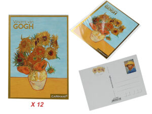 Kpl. 12 pocztówek - V. van Gogh, Słoneczniki (CARMANI)