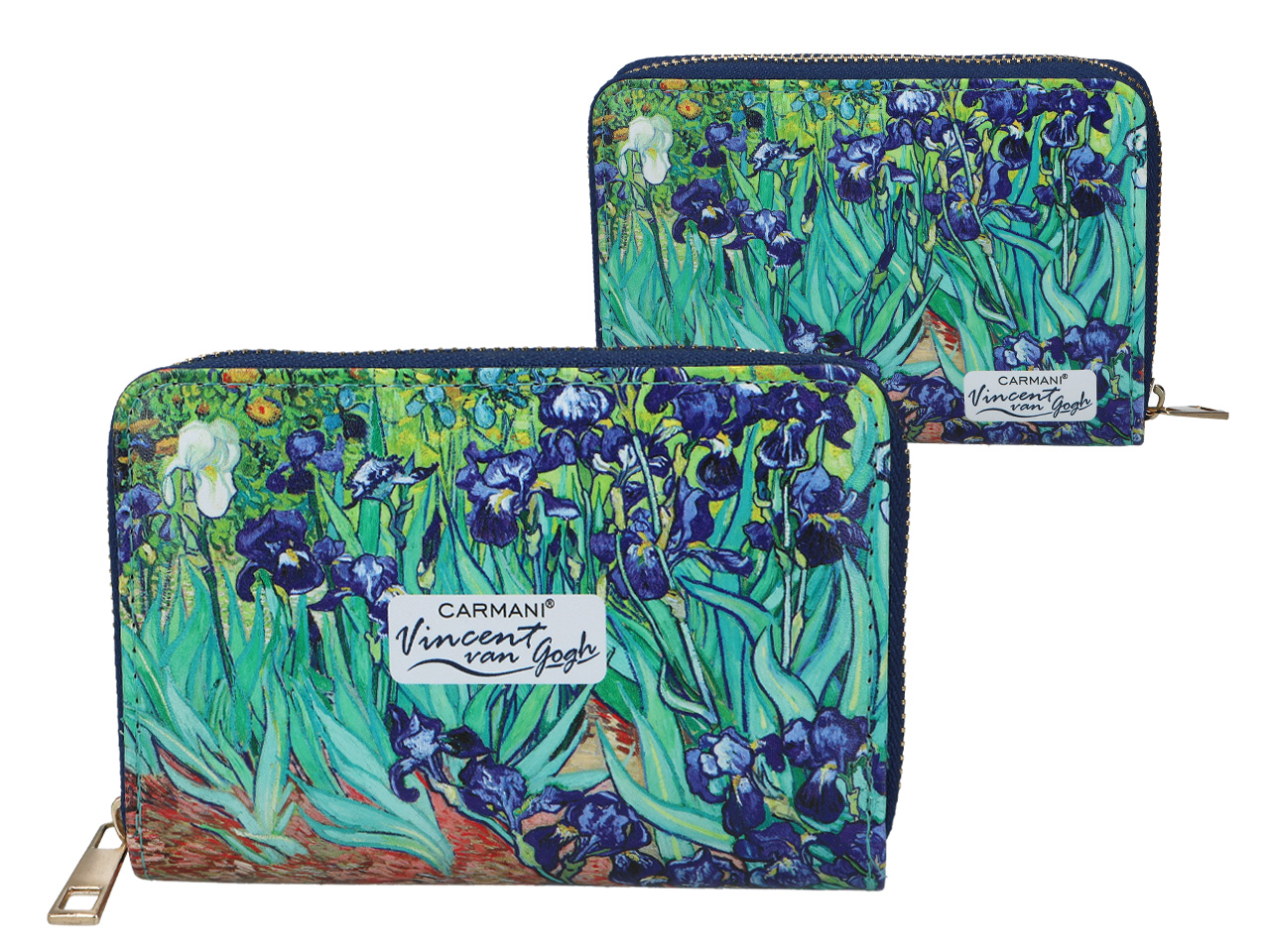 Portfelik na suwak - V. van Gogh, Irysy (CARMANI) - obrazek 2