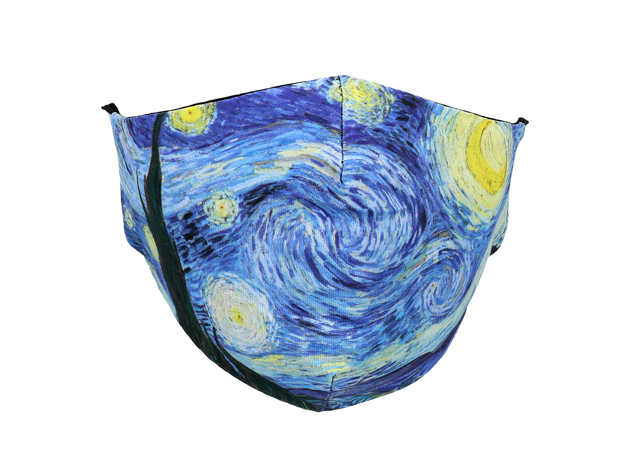 Maseczka ochronna - V. van Gogh, Gwiaździsta Noc (czarna gumka) (CARMANI) - obrazek 3