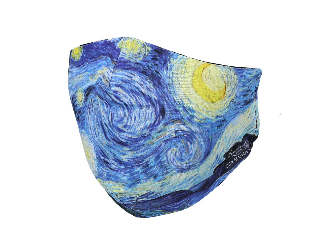 Maseczka ochronna - V. van Gogh, Gwiaździsta Noc (czarna gumka) (CARMANI) - obrazek 4