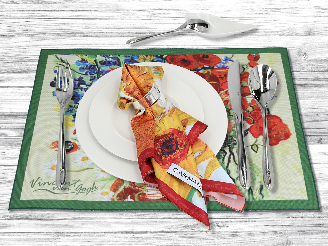 Podkładka na stół - V. van Gogh, Wazon z stokrotkami i Makami (CARMANI) - obrazek 2