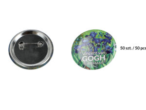 Kpl. 50 przypinek - V. van Gogh, Irysy (CARMANI)