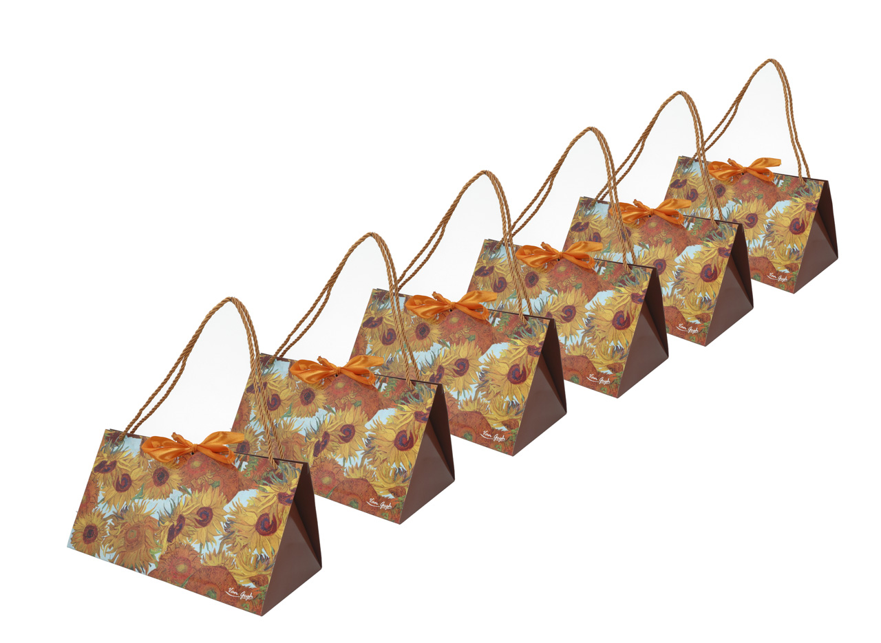 Kpl. 6 torebek ozdobnych - V. van Gogh, Słoneczniki (CARMANI) - obrazek 2