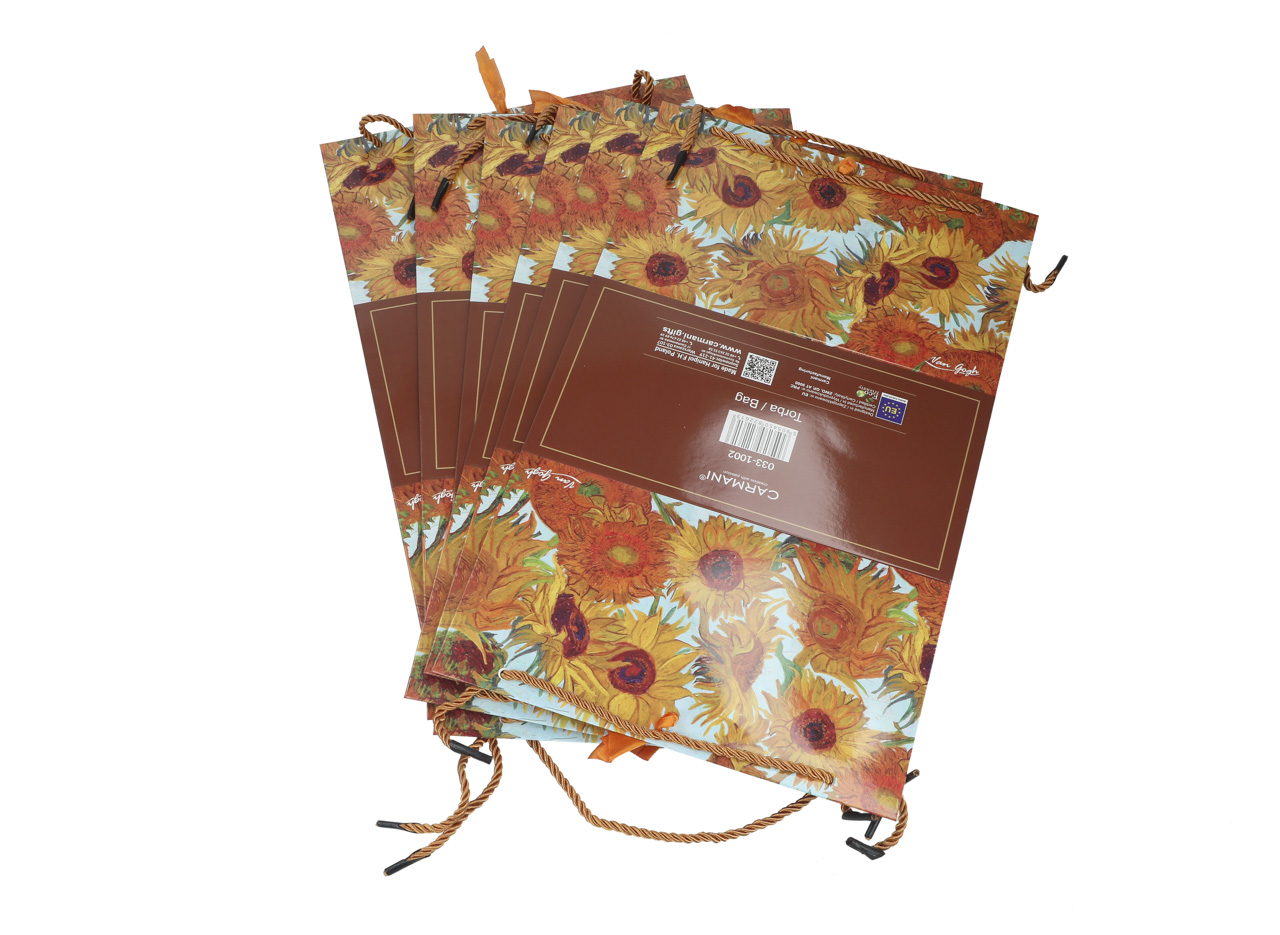 Kpl. 6 torebek ozdobnych - V. van Gogh, Słoneczniki (CARMANI) - obrazek 5