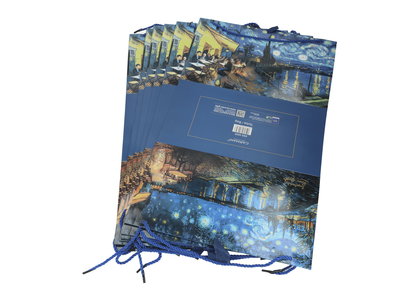 Kpl. 6 torebek ozdobnych - Inspirowane malarstwem V. van Gogh (CARMANI) - obrazek 5