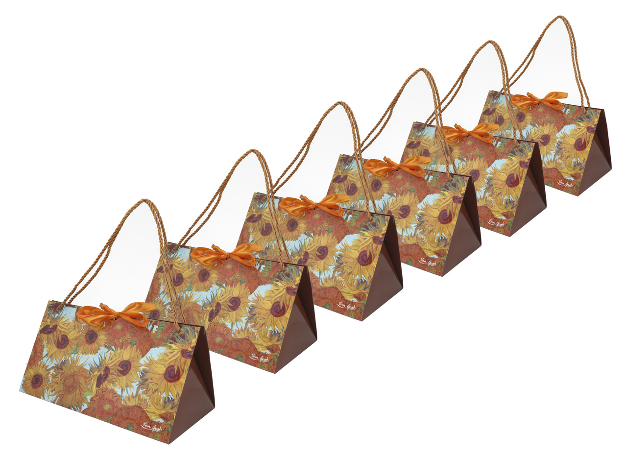 Kpl. 6 torebek ozdobnych - V. van Gogh, Słoneczniki (CARMANI) - obrazek 2