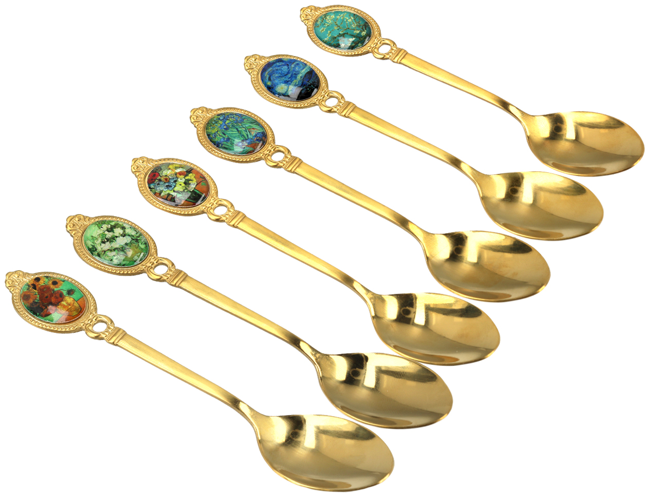 Kpl. 6 łyżeczek - V. van Gogh, mix (CARMANI) - obrazek 3