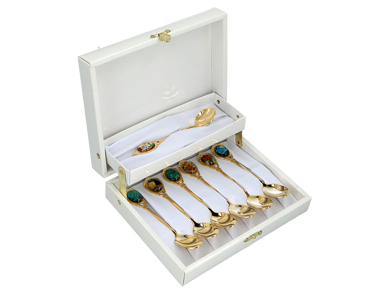 Kpl. 6 łyżeczek + 1 do cukru- V. van Gogh, mix (CARMANI) - obrazek 3