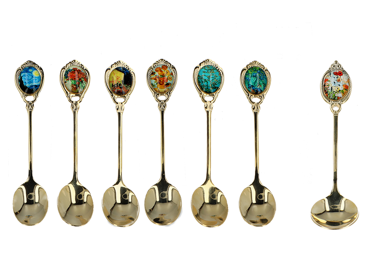 Kpl. 6 łyżeczek + 1 do cukru- V. van Gogh, mix (CARMANI) - obrazek 5