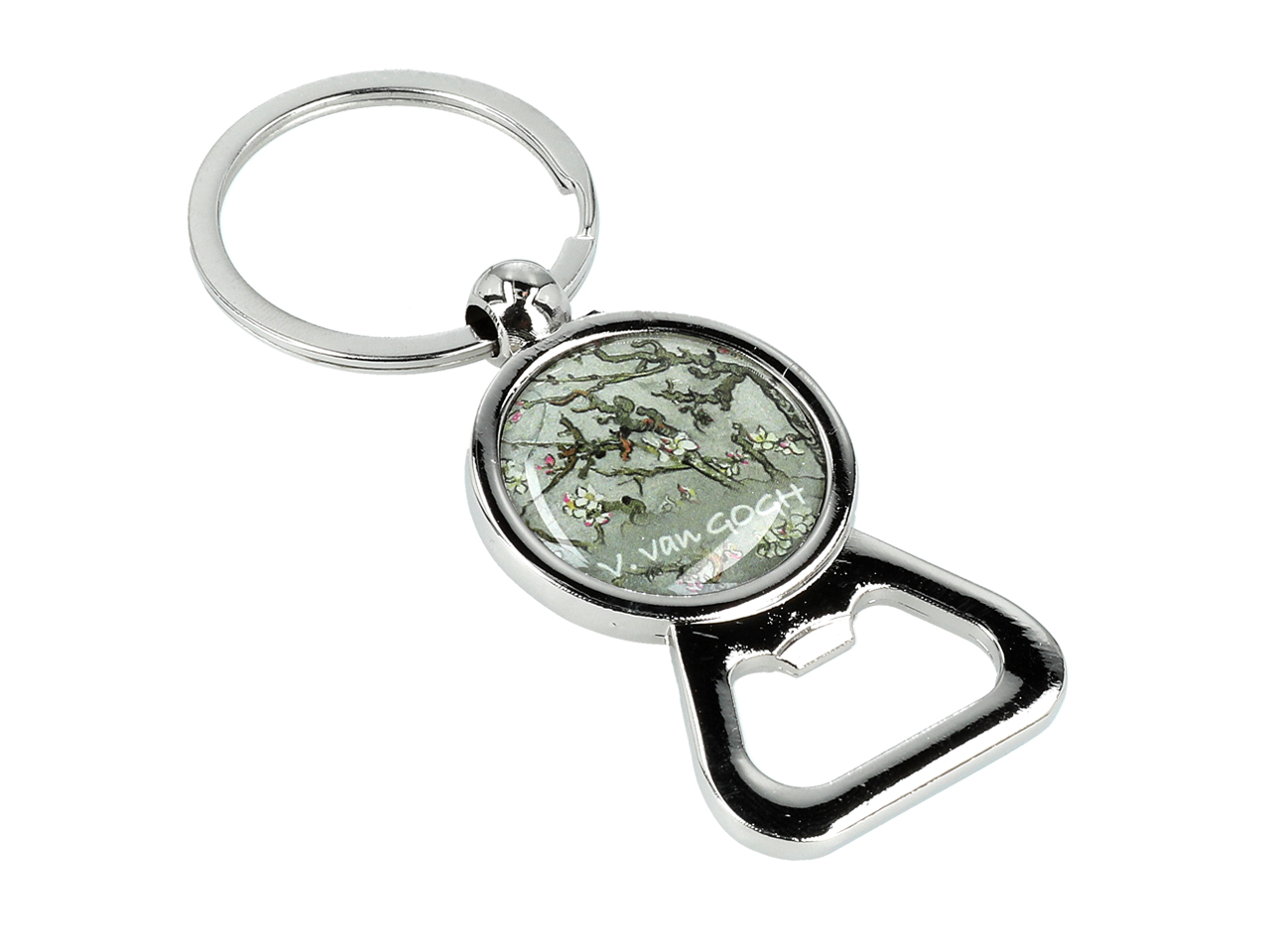 Otwieracz/brelok - V. van Gogh, Kwitnący Migdałowiec, szary (CARMANI) - obrazek 2