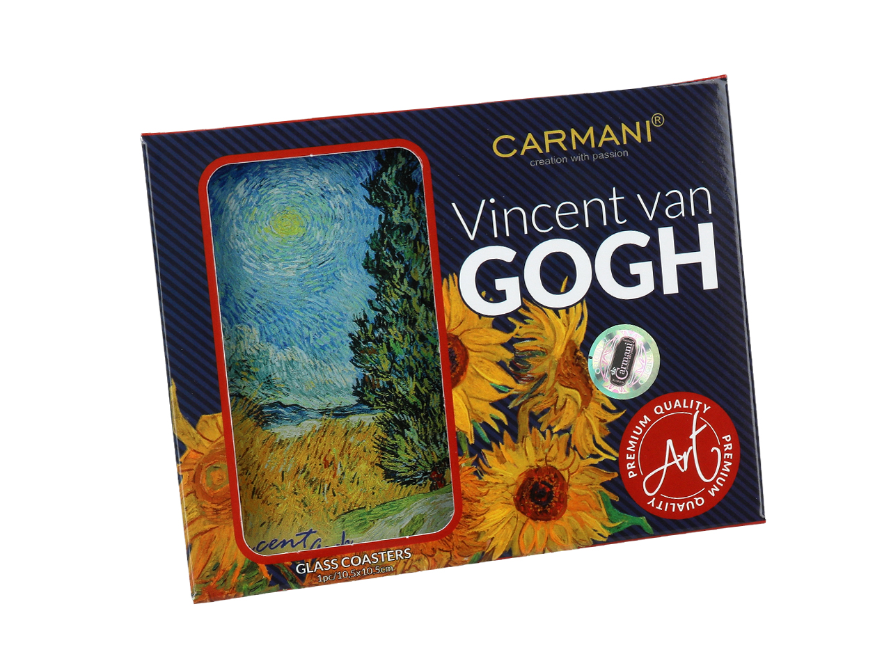Podkładka szklana - V. van Gogh, Droga z cyprysami (CARMANI) - obrazek 2