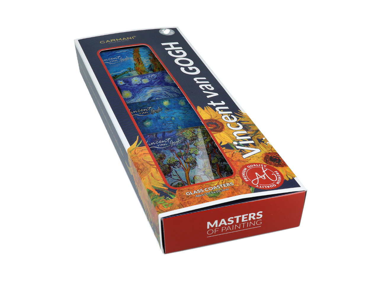 Kpl. 4 podkładek szklanych - V. van Gogh (CARMANI) - obrazek 2
