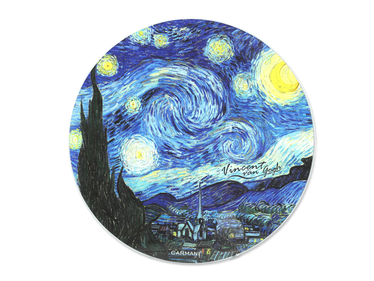 Deska szklana, okrągła - V. van Gogh, Gwiaździsta Noc (CARMANI) - obrazek 3