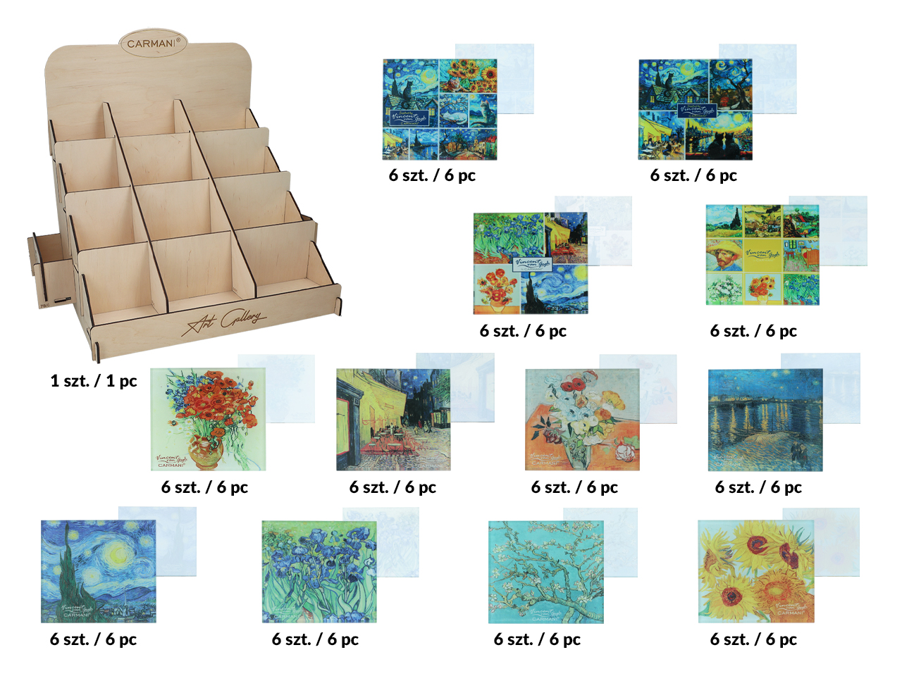 Podkładka szklana - V. van Gogh, Gwiaździsta Noc (CARMANI) - obrazek 6