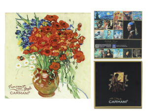 Podkładka szklana - V. van Gogh, Czerwone maki i stokrotki (CARMANI)