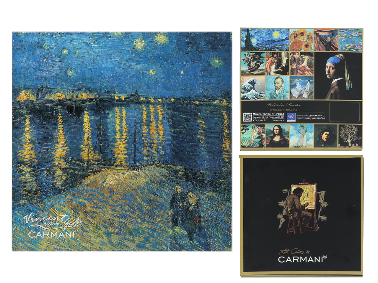 Podkładka szklana - V. van Gogh, Gwiaździsta Noc nad Rodanem (CARMANI)
