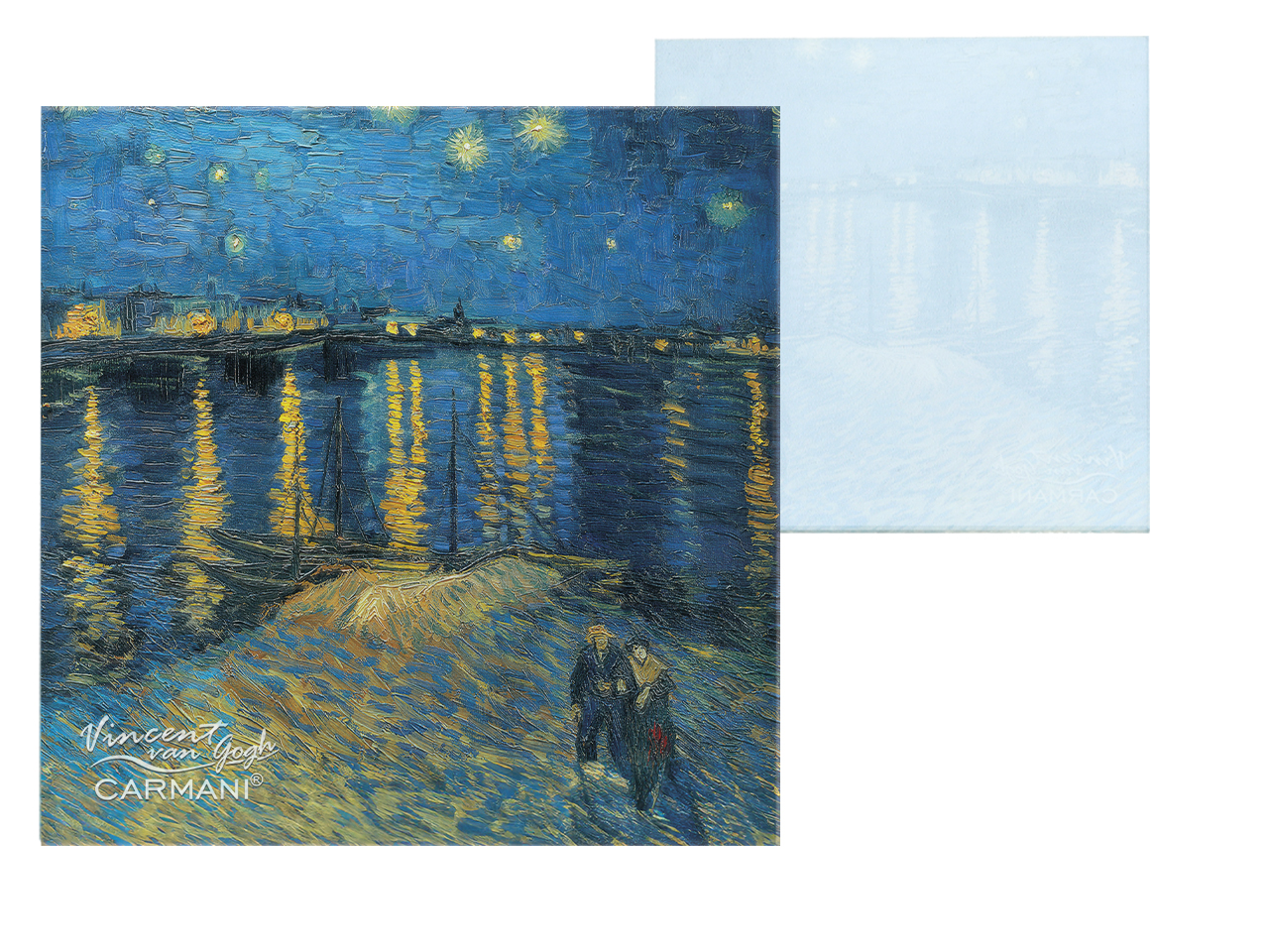 Podkładka szklana - V. van Gogh, Gwiaździsta Noc nad Rodanem (CARMANI) - obrazek 2