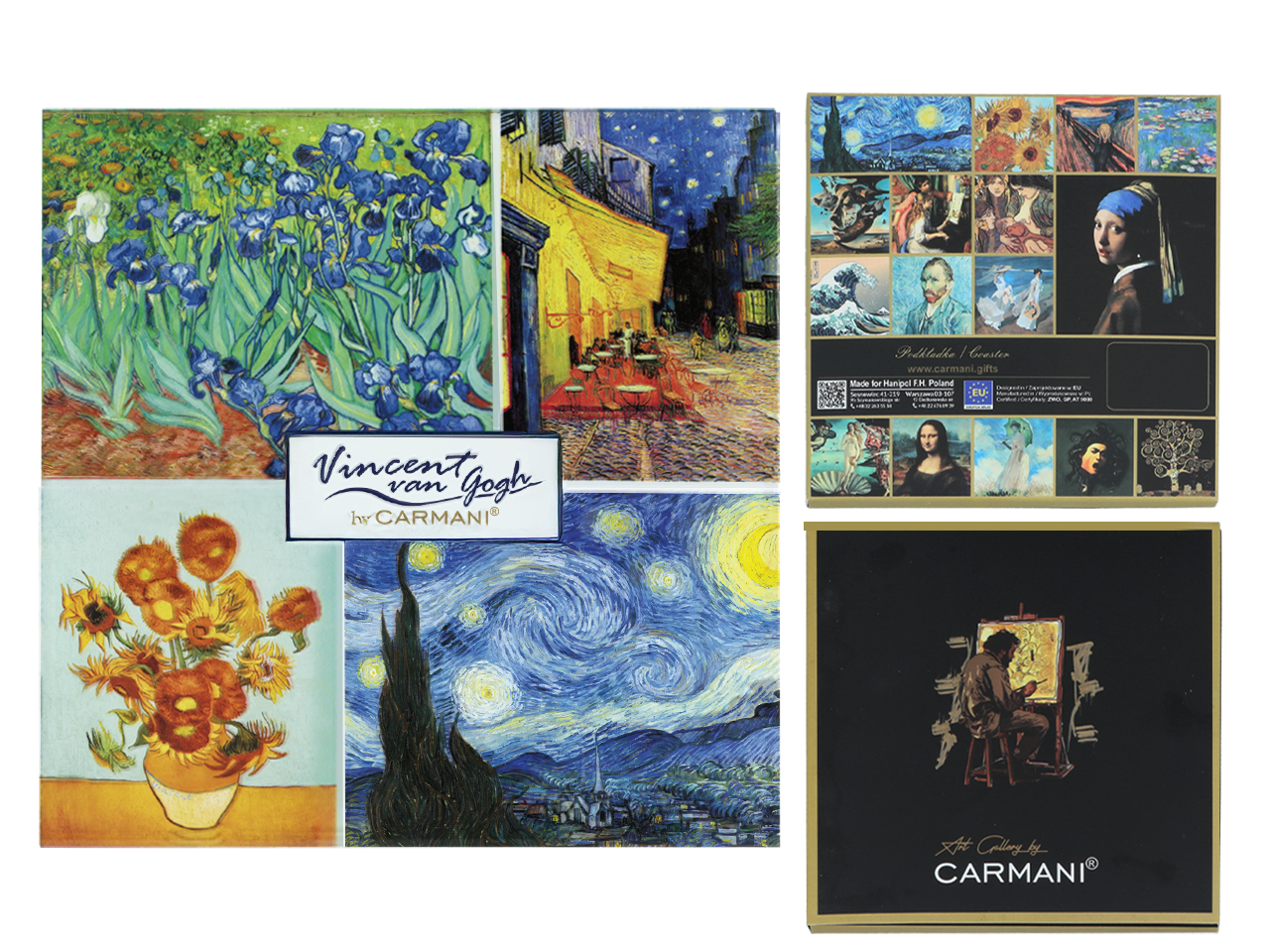 Podkładka szklana - V. van Gogh, kolaż (CARMANI)