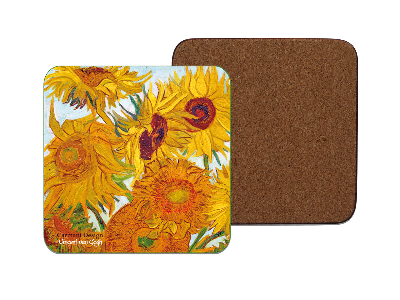 Kpl. 6 podkładek korkowych - V. van Gogh, Słoneczniki (CARMANI) - obrazek 2