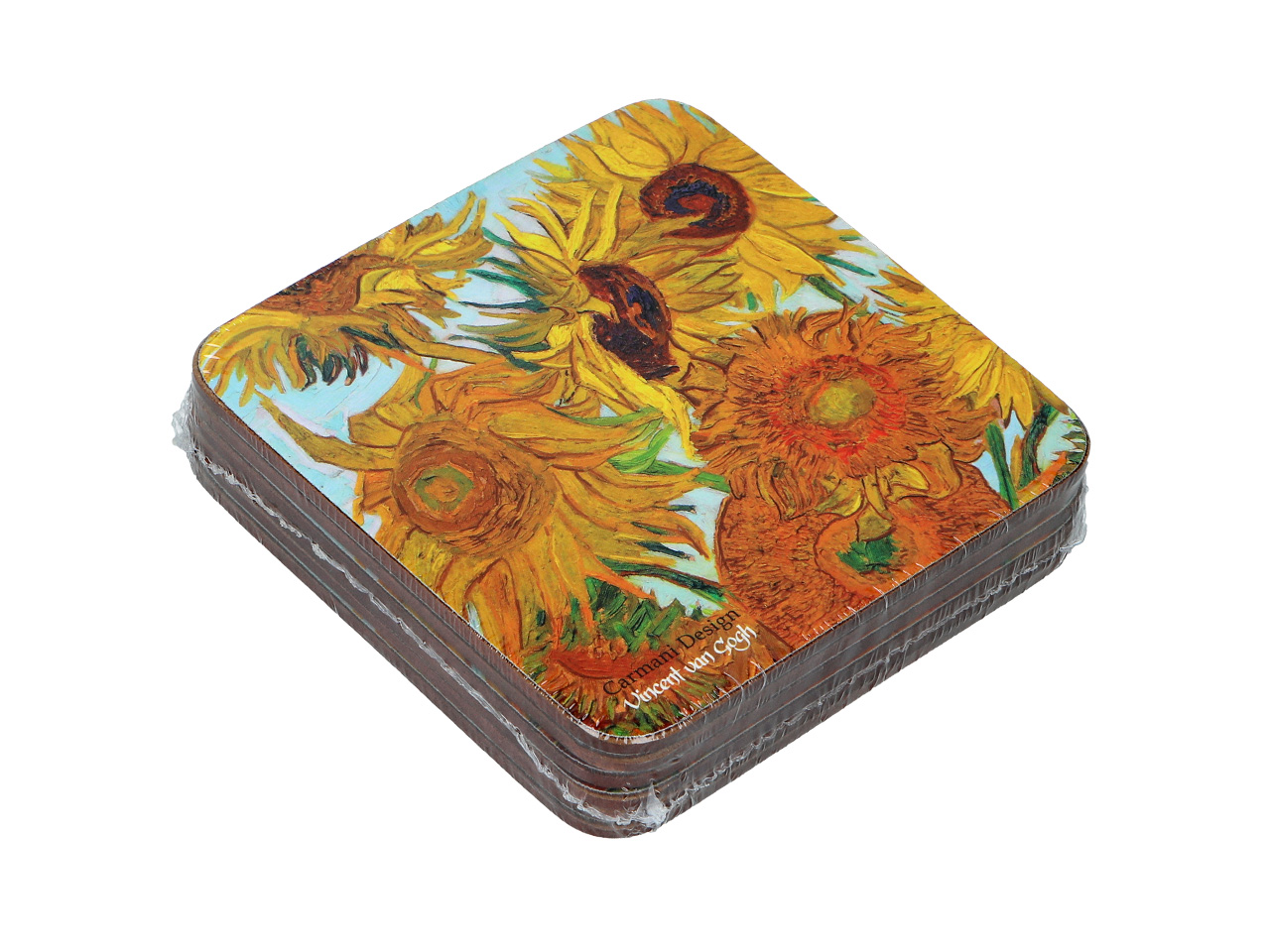 Kpl. 6 podkładek korkowych - V. van Gogh, Słoneczniki (CARMANI) - obrazek 3