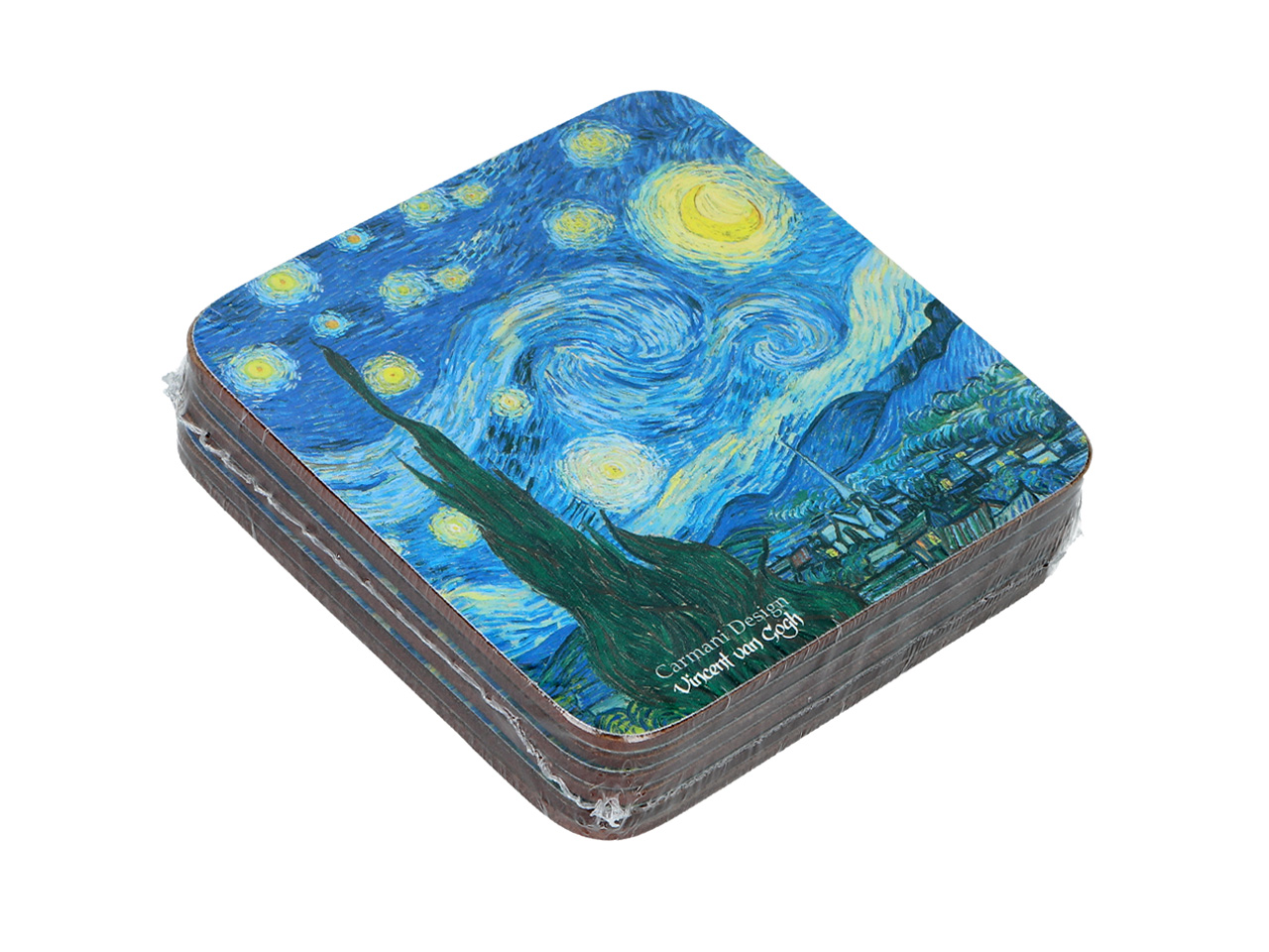Kpl. 6 podkładek korkowych - V. van Gogh, Gwiaździsta Noc (CARMANI) - obrazek 3
