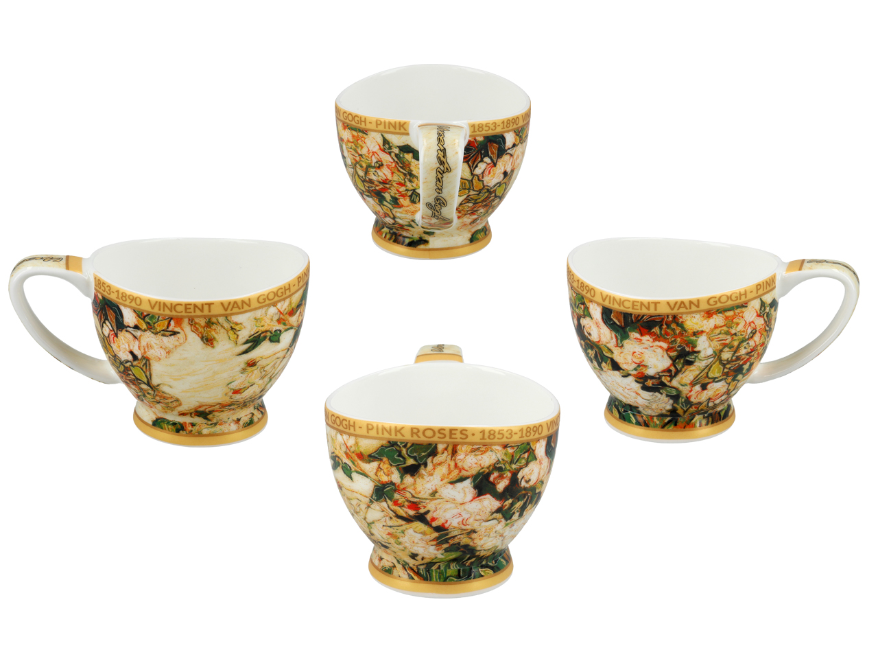 Filiżanka espresso Vanessa - V. van Gogh, Wazon z różami (CARMANI) - obrazek 3