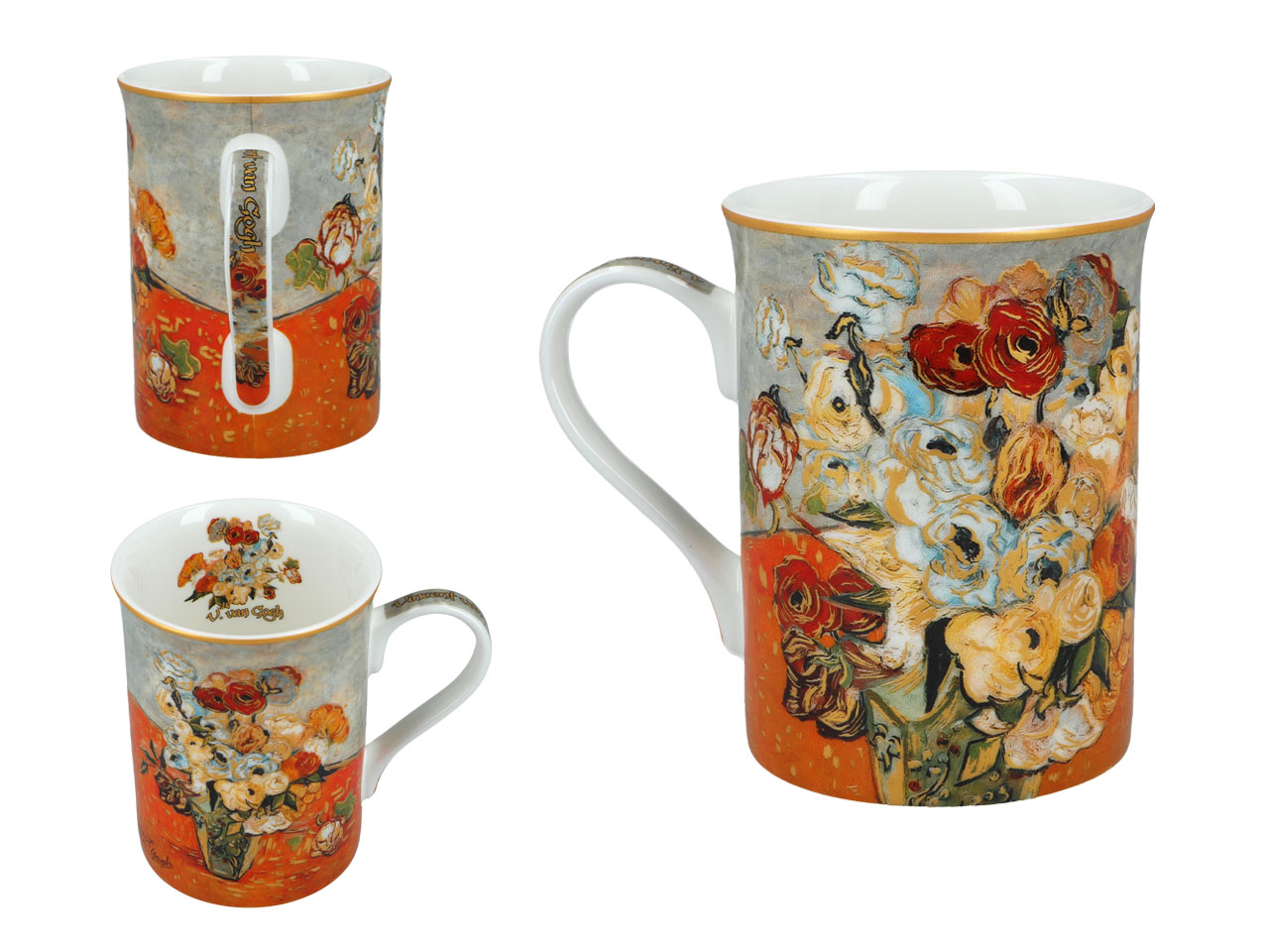 Kubek Classic New - V. van Gogh, Róże i zawilce (CARMANI) - obrazek 2