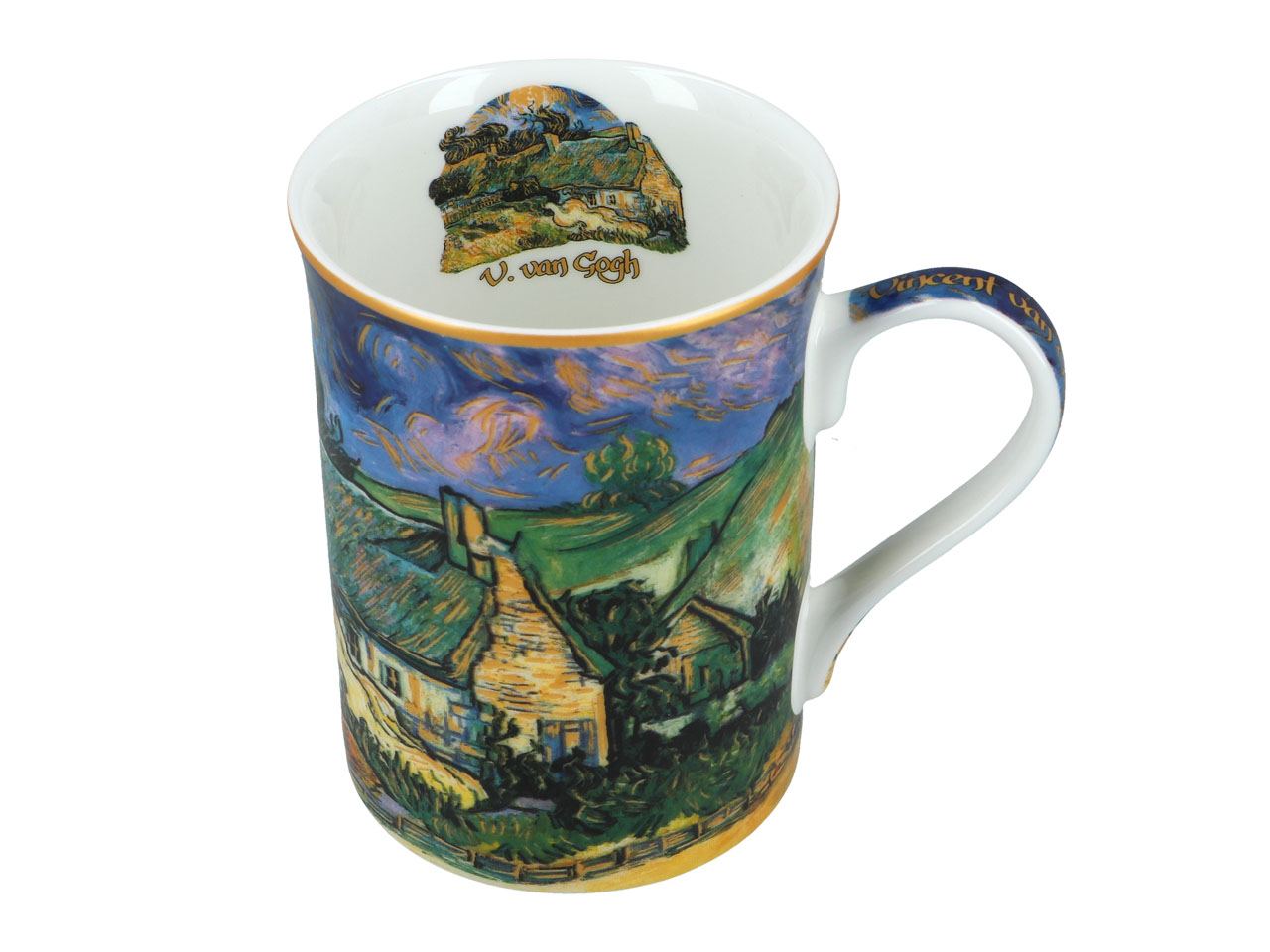 Kubek Classic New - V. van Gogh, Chaty kryte strzechą w Cordeville (CARMANI) - obrazek 3