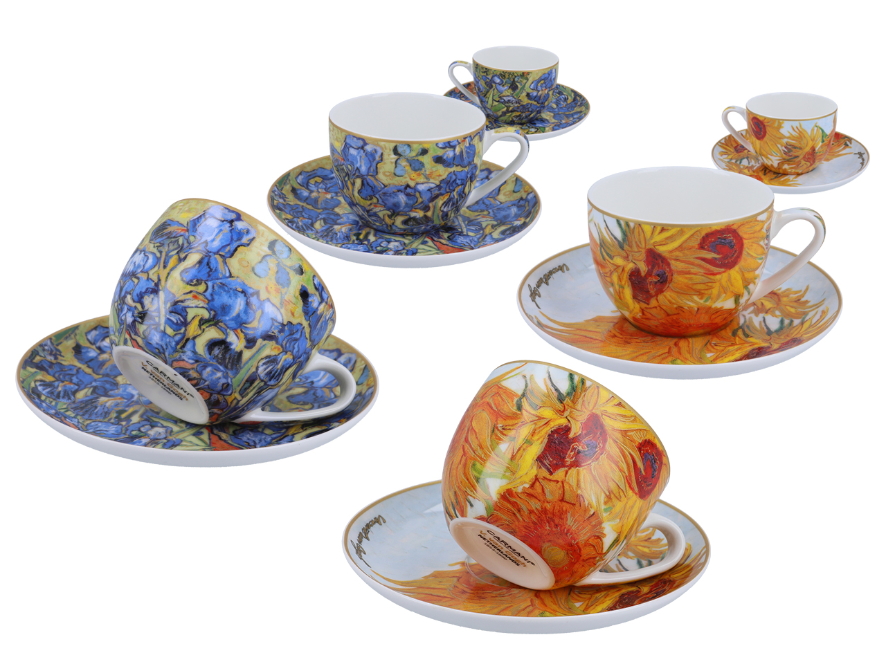 Kpl. 2 filiżanek ze spodkami - V. van Gogh, Słoneczniki i Irysy (CARMANI) - obrazek 2