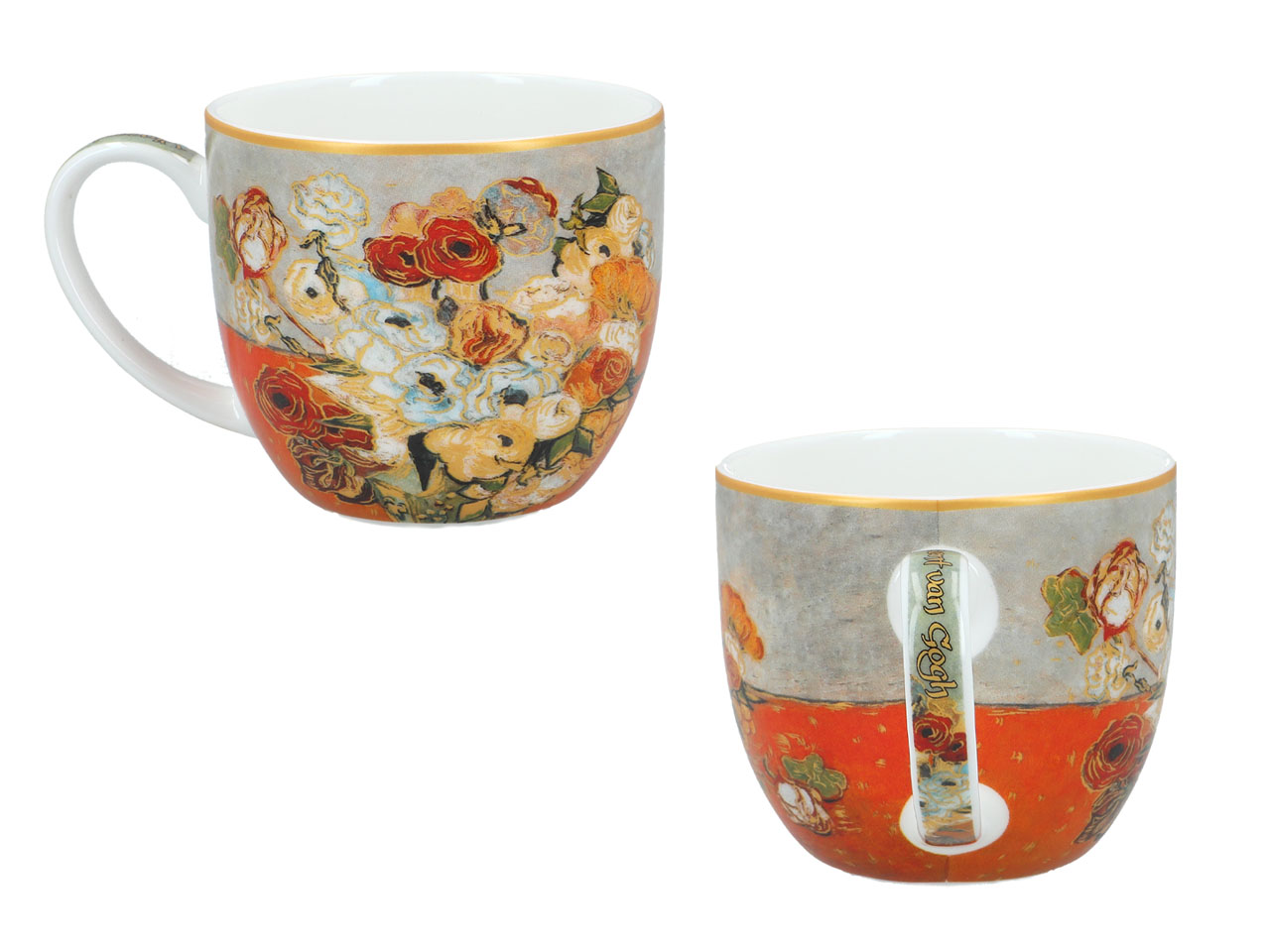 Kpl. 2 filiżanek ze spodkami - V. van Gogh, Róże i zawilce (CARMANI) - obrazek 3