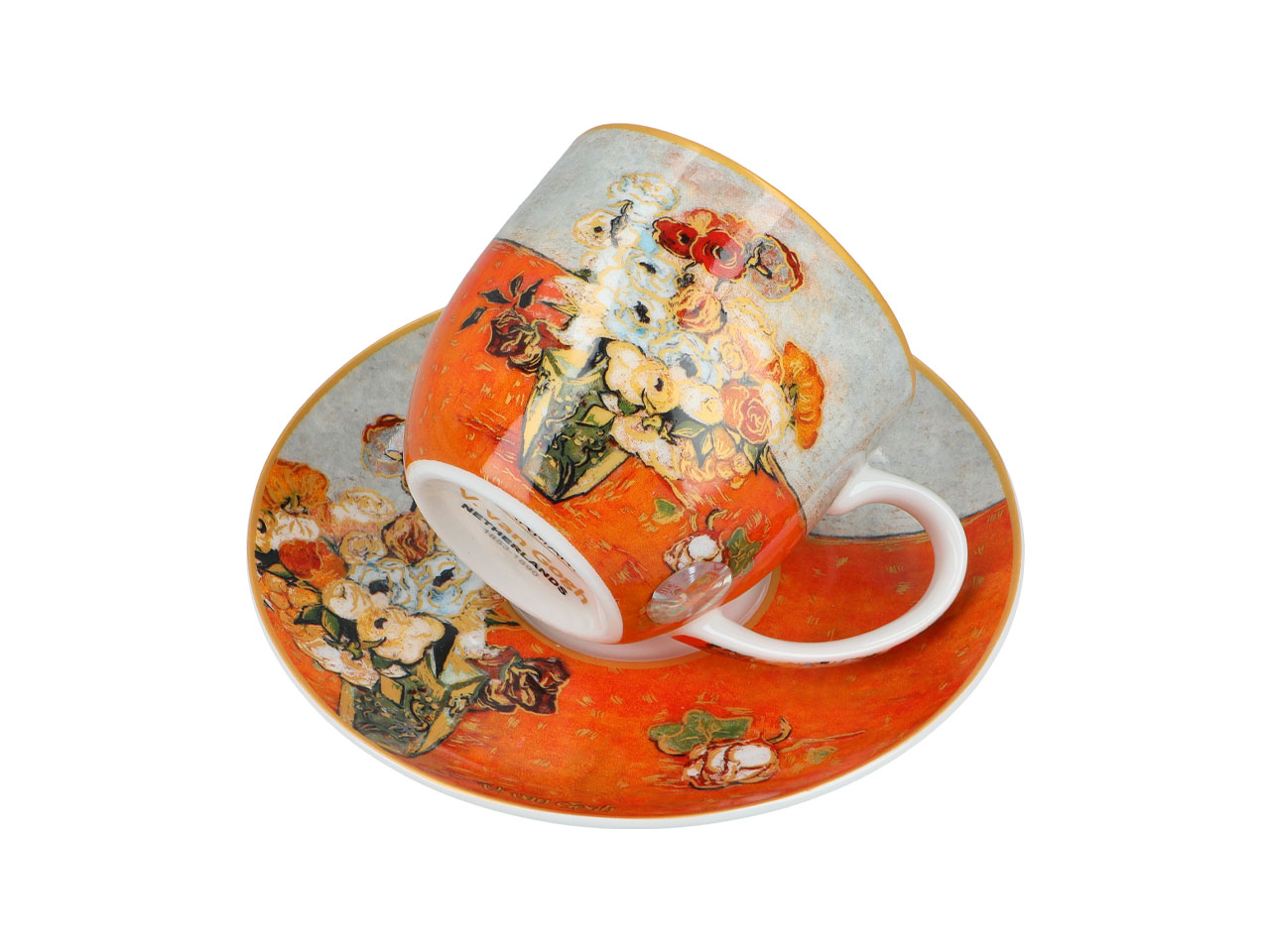 Kpl. 2 filiżanek ze spodkami - V. van Gogh, Róże i zawilce (CARMANI) - obrazek 5