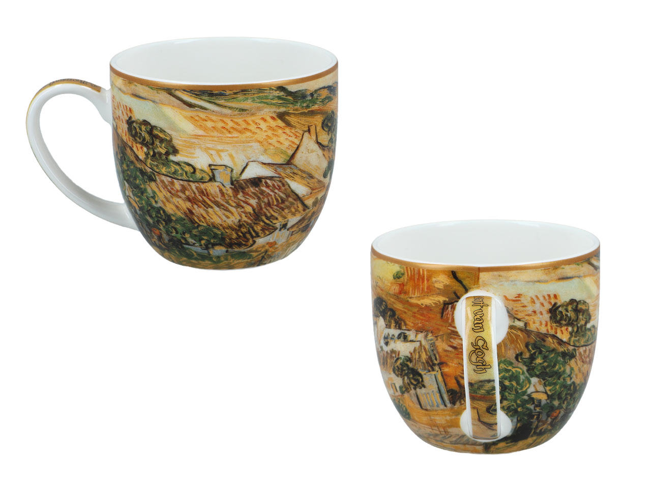 Kpl. 2 filiżanek ze spodkami - V. van Gogh, Chaty kryte strzechą (CARMANI) - obrazek 5