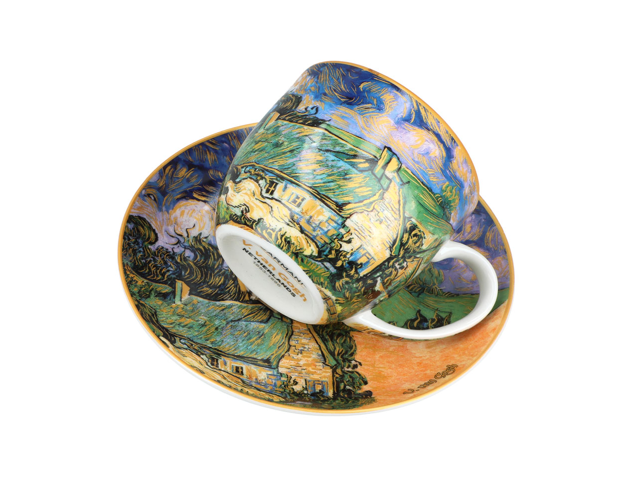 Kpl. 2 filiżanek ze spodkami - V. van Gogh, Chaty kryte strzechą (CARMANI) - obrazek 9