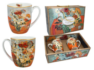 Kpl. 2 kubków - V. van Gogh, Róże i zawilce (CARMANI)