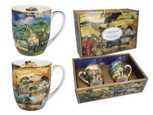 Kpl. 2 kubków - V. van Gogh, Chaty kryte strzechą (CARMANI)