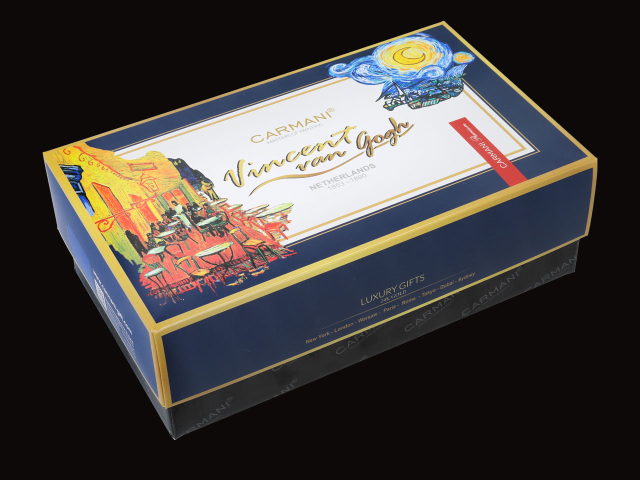 Kpl. 2 szklanek do whisky - V. Van Gogh. Gwiaździsta Noc + Taras kawiarni w nocy (CARMANI) - obrazek 3